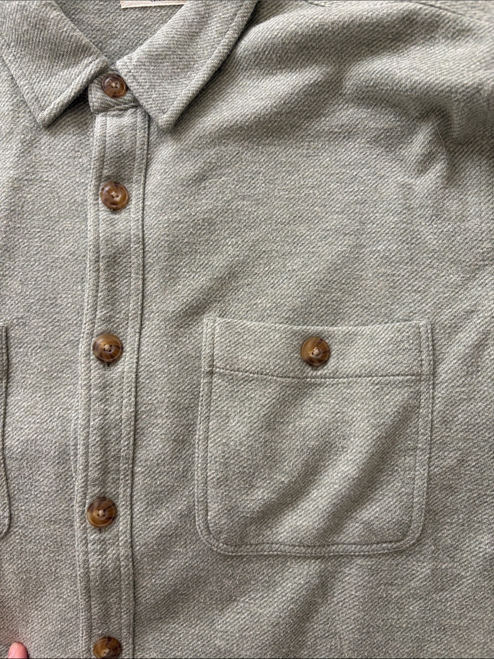 Marine Layer Pacifica Stretch Twill Overshirt - vetiver / sage - larger - Picture 4 of 10